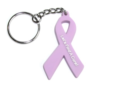 Lupus Awareness Ribbon Keychain - Purple