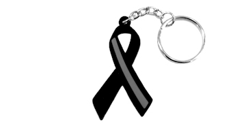 Thin Silver Line ~ Support Active & Retired (and Commemorate Fallen) Correctional Officers Awareness Ribbon Keychain