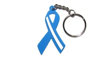 Thin White Line ~ Support EMS (Emergency Medical Services), EMT (Emergency Medical Technicians) & Paramedics Awareness Ribbon Keychain