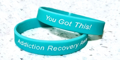 Addiction Recovery Awareness Wristband - Teal