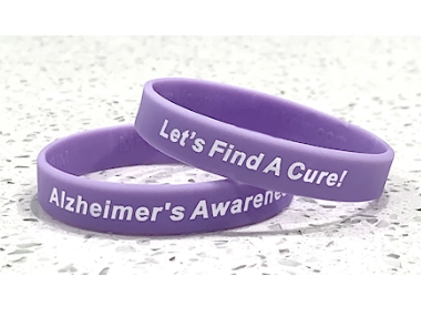 Alzheimers Disease Awareness Wristband - Purple