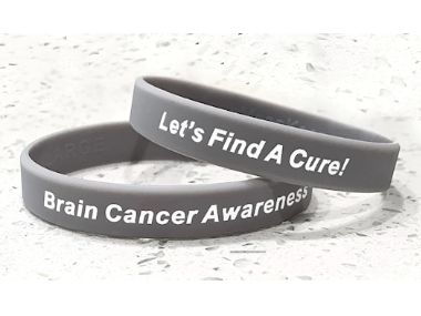 Brain Cancer Awareness Wristbands ~ Gray