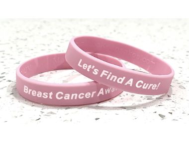 Breast Cancer Awareness Wristband - Pink by Aqua Moon Keepsakes