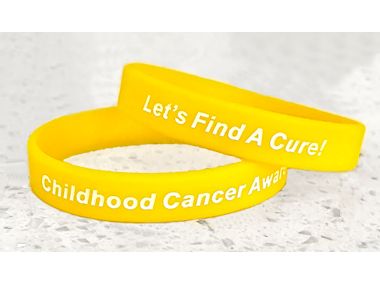 Childhood Cancer Awareness Wristband - Golden Yellow