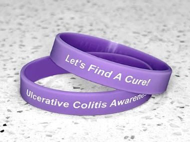 Colitis Awareness Wristbands ~ Purple