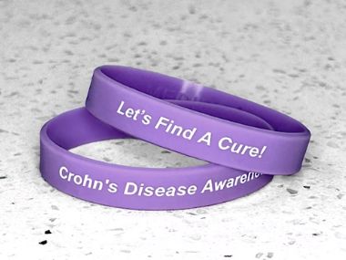 Crohn's Disease Awareness Wristband - Purple