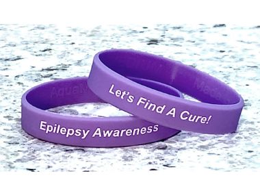 Epilepsy Awareness Wristband - Purple
