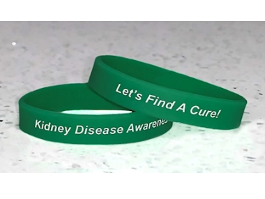 Kidney Disease Awareness Wristband - Green
