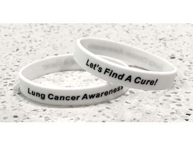 Lung Cancer/Lung Disease Awareness Wristband - White