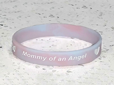 Mommy of an Angel Wristbands ~ Pink & Blue