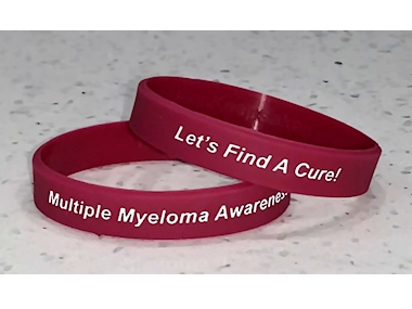 Multiple Myeloma Awareness Wristbands ~ Burgundy