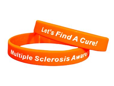 Multiple Sclerosis Awareness Wristbands ~ Orange