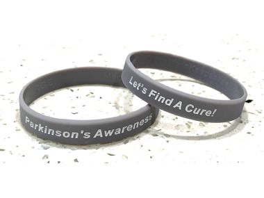 Parkinson's Disease Awareness Wristbands ~ Gray