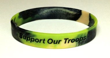 Support Our Troops Awareness Wristband - Camouflage