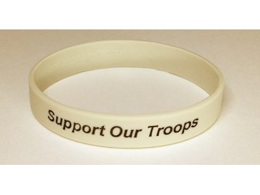 Support Our Troops / Military Awareness Wristbands ~ Khaki