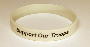 Support Our Troops Awareness Wristband - Khaki