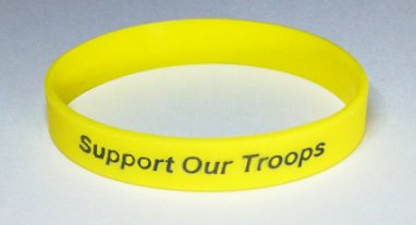 Support Our Troops Awareness Wristband - Yellow