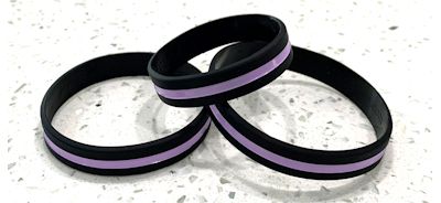 Thin Purple Line ~ Support Active & Retired (and Commemorate Fallen) Security Professionals Wristband