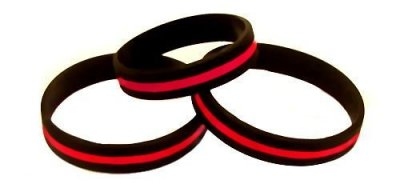 Thin Red Line ~ Support Active & Retired (and Commemorate Fallen) Firefighters Wristband